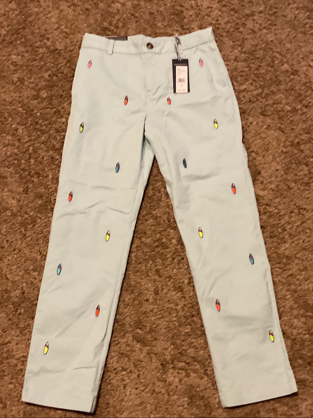 Vineyard Vines Light Blue Embroidered Surfboard Chinos